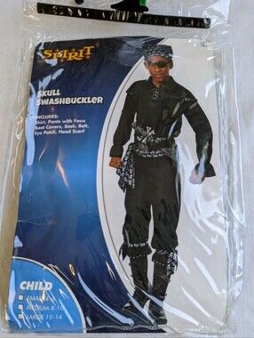 Childrens Pirate Costume Age 12-14 Large Spirit Halloween